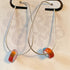 Surf Gems Sustainable Earrings - Clear Blue Red Swirl