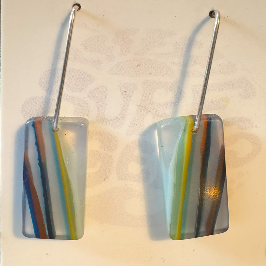 Surf Gems Sustainable Earrings - Clear/Blue/Green/Yellow