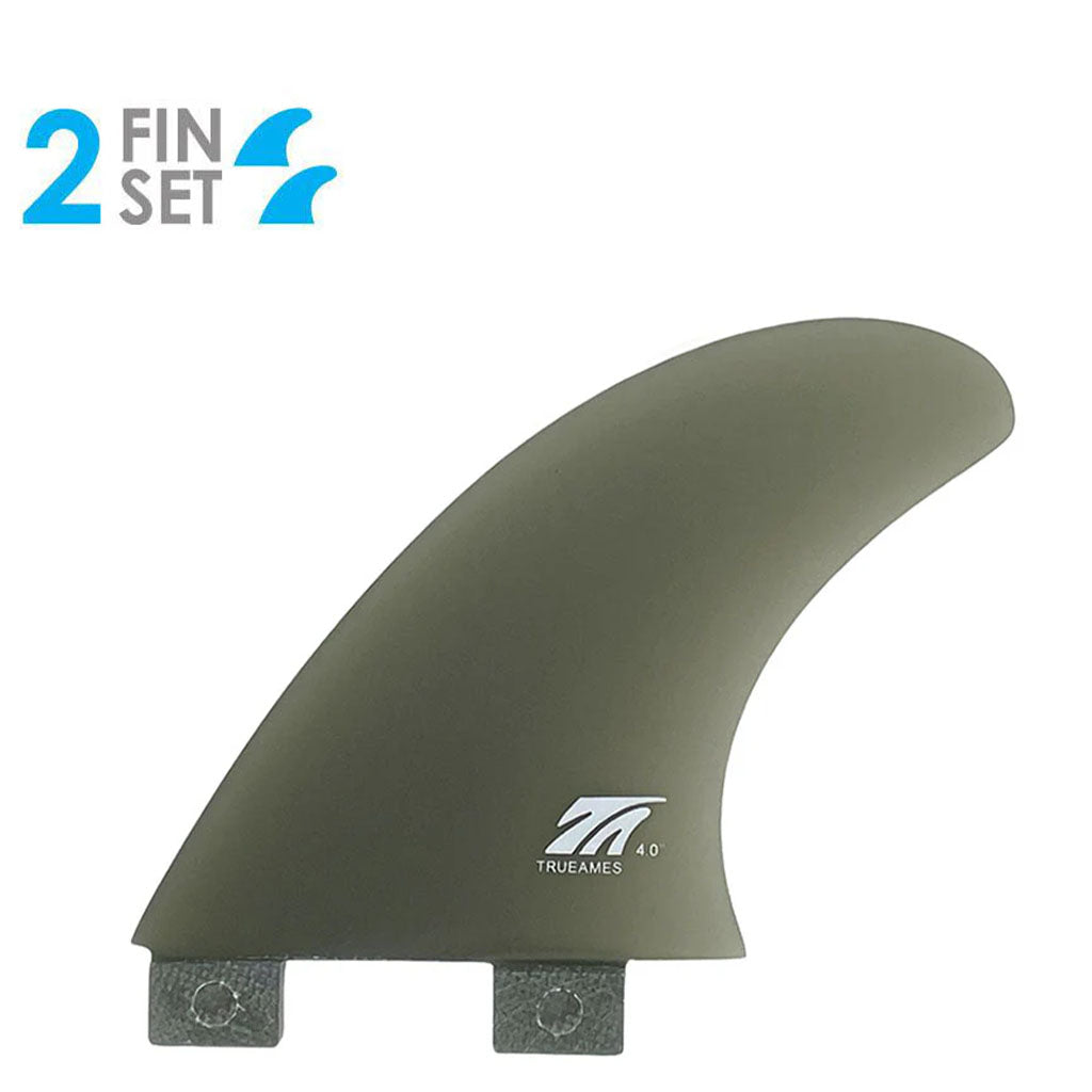 True Ames 4.0" Futures Sidebites - Smoke/Fiberglass