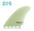 True Ames Furrow High Aspect Twin Fin - Clear/Fiberglass