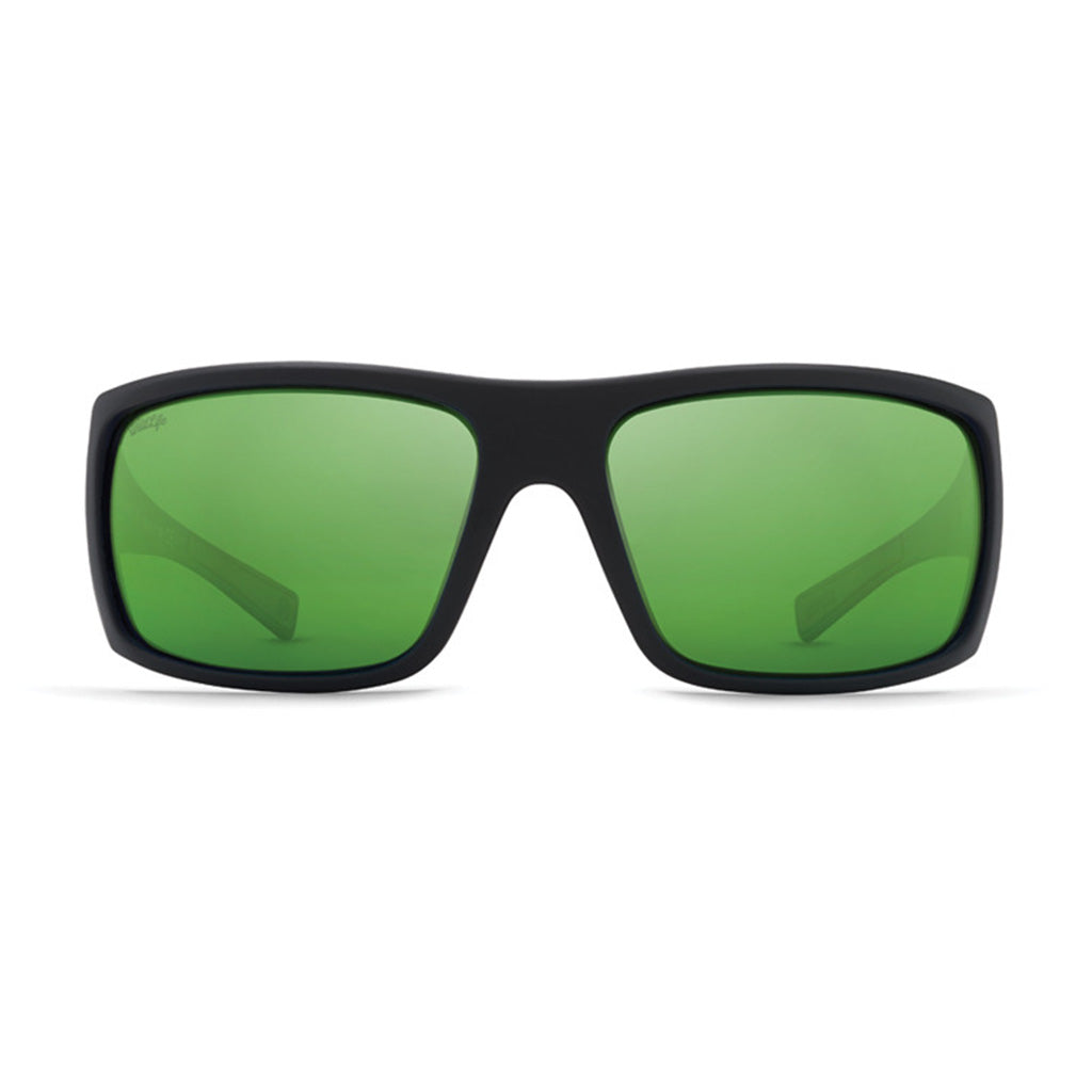 Von Zipper Suplex Sunglasses - Black Satin/Wildlife Green Chrome