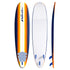 Wavestorm Surfboards Sunburst Surfboard - 8 ft Blue/Orange