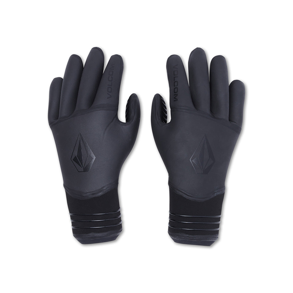 Volcom 3mm 5 Finger Wetsuit Glove - Black - Seaside Surf Shop 