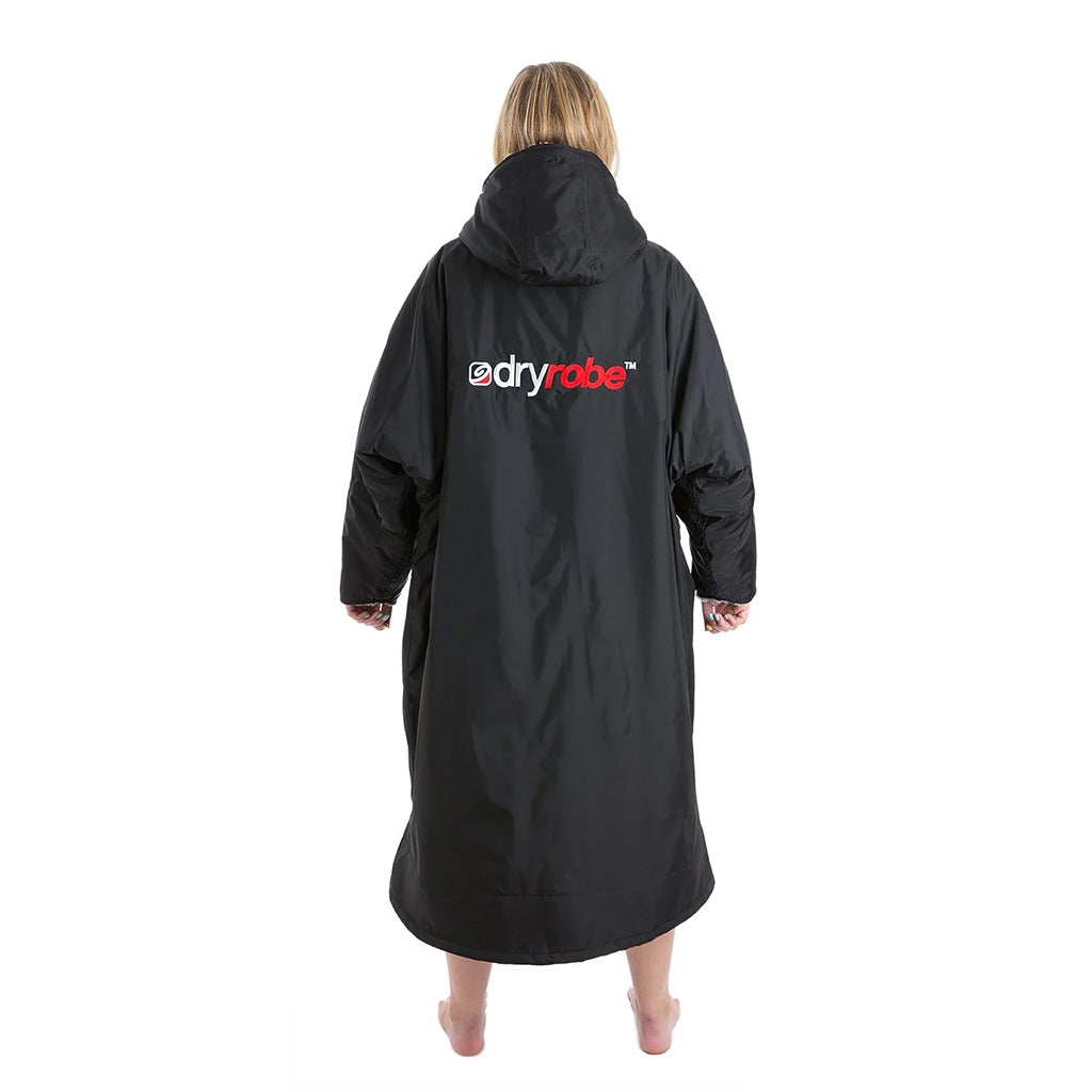 Dryrobe® Advanced Long Sleeve Changing Robe - Black/Grey - Seaside Surf Shop 
