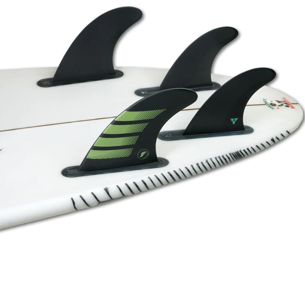 Futures Fins - F8 Alpha 5-Fin Set - (L)Carbon/Olive - Seaside Surf Shop 