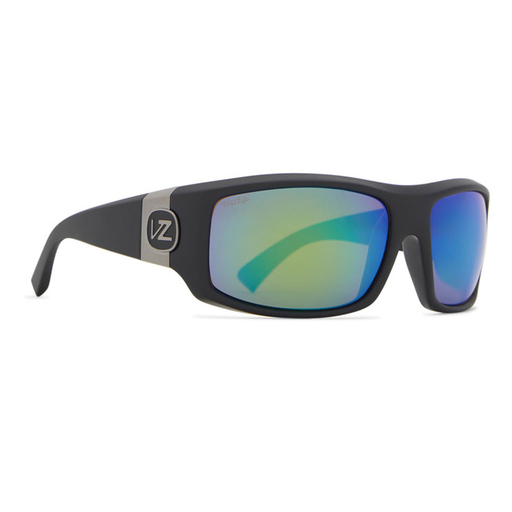 Von Zipper Clutch Sunglasses - Black Satin/Green Glass Polarized - Seaside Surf Shop 