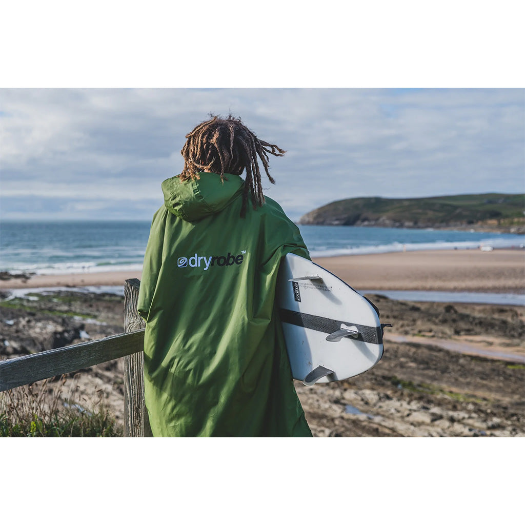 Dryrobe® Advanced Long Sleeve Changing Robe - Dark Green/Black - Seaside Surf Shop 
