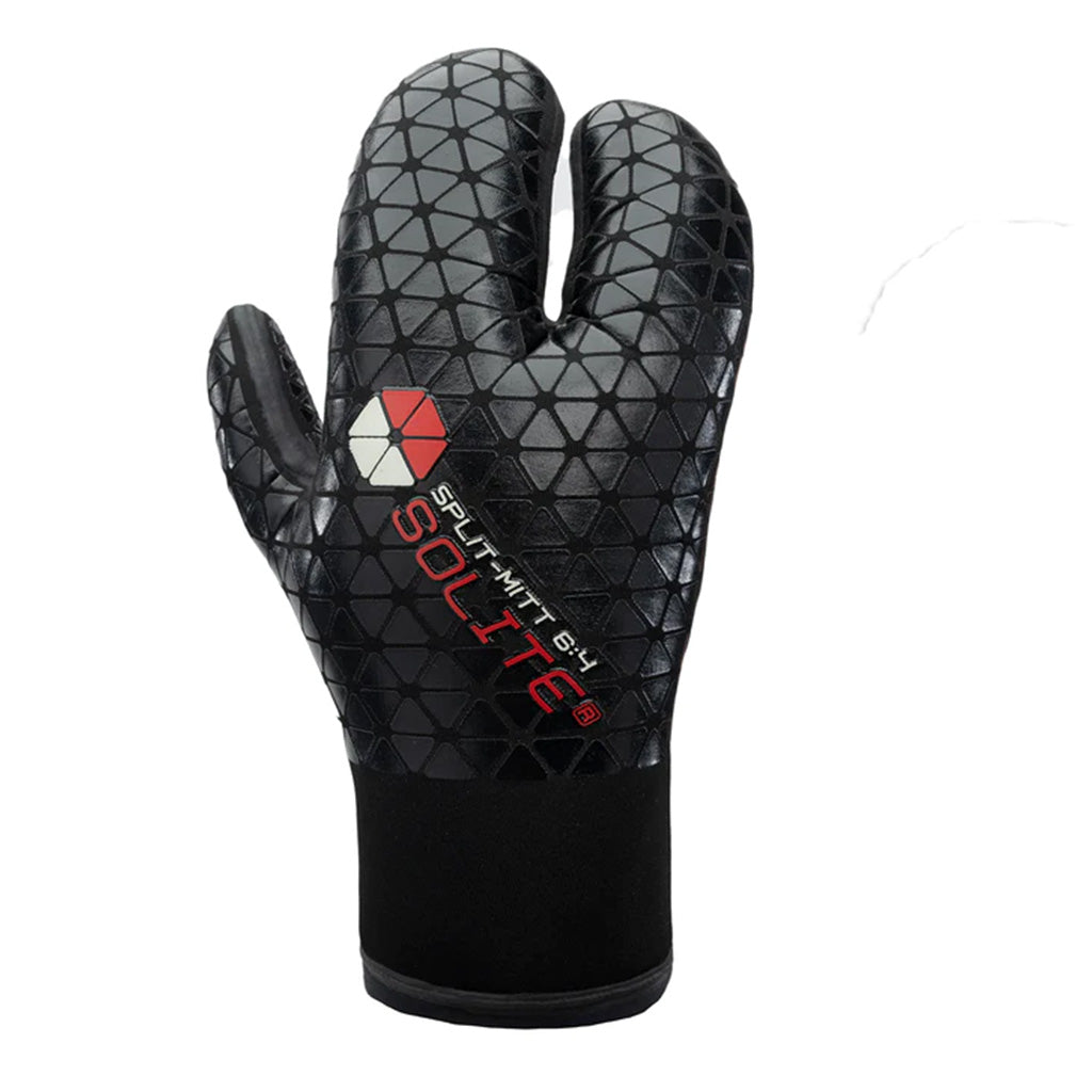 Solite Gloves 6:4mm Split Mitt - 2023/Black - Seaside Surf Shop 