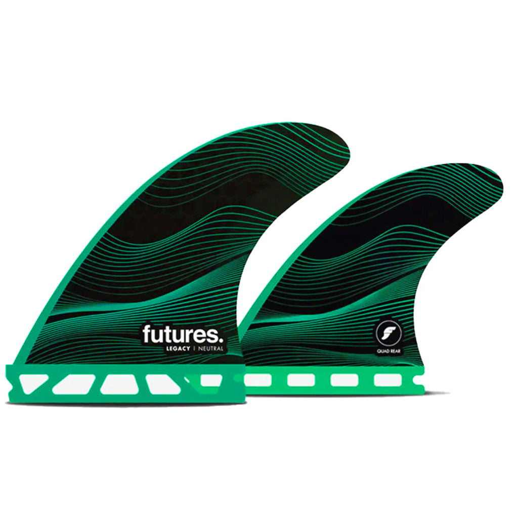 Futures Fins - F6 Legacy Neutral HC Medium Quad Fin Set - Green - Seaside Surf Shop 