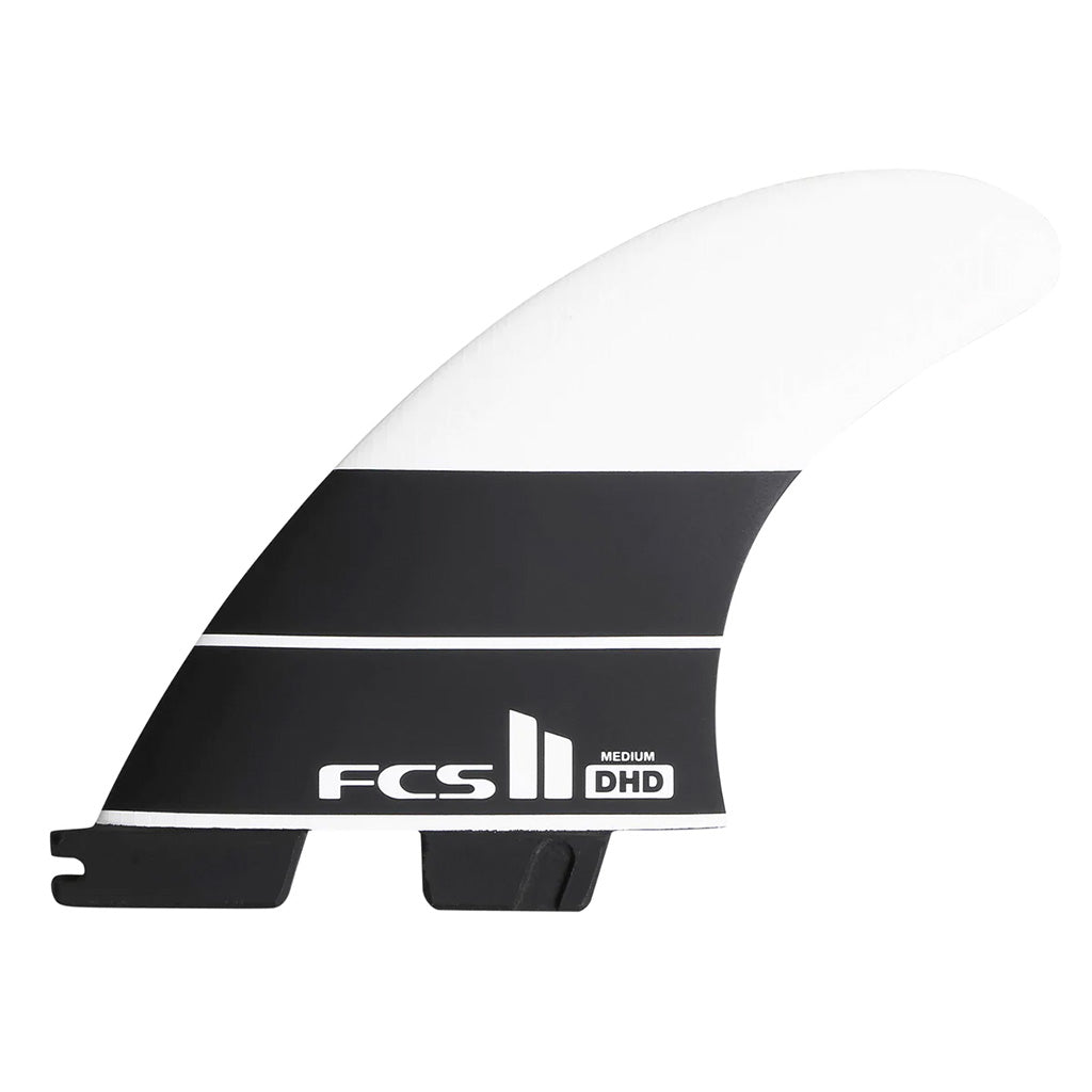 FCS II DHD Medium PC Tri Fin - Black/White | Seaside Surf Shop