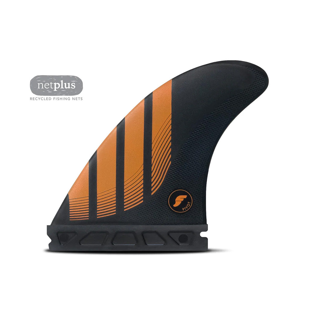 Futures Fins - P6 Alpha Thruster Fin Set - Carbon/Orange - Seaside Surf Shop 