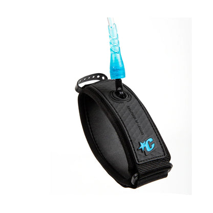 Creatures Coiled Reliance Bicep Strap Large Leash - Cyan Speckle Black - Seaside Surf Shop 