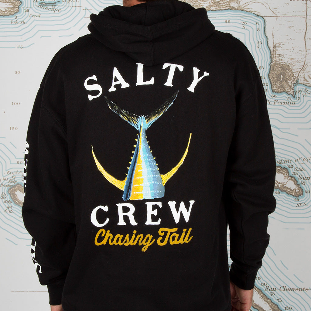 Salty Crew Mens Tailed Hooded Fleece - Black - Seaside Surf Shop 