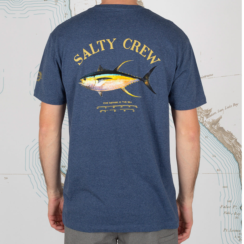 Salty Crew Mens Ahi Mount S/S Tee - Navy Heather - Seaside Surf Shop 