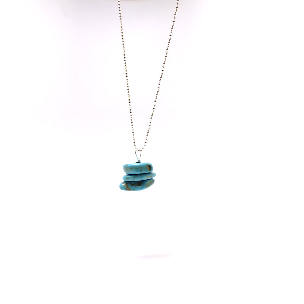 Sarah McAllister Jewelry - Stacked Turquoise Magnesite Stone Necklace - Seaside Surf Shop 