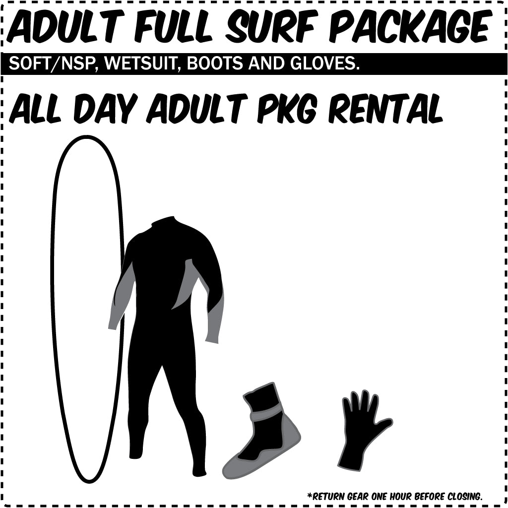 Adult Full Surf Rental Package - Seaside Surf Shop 