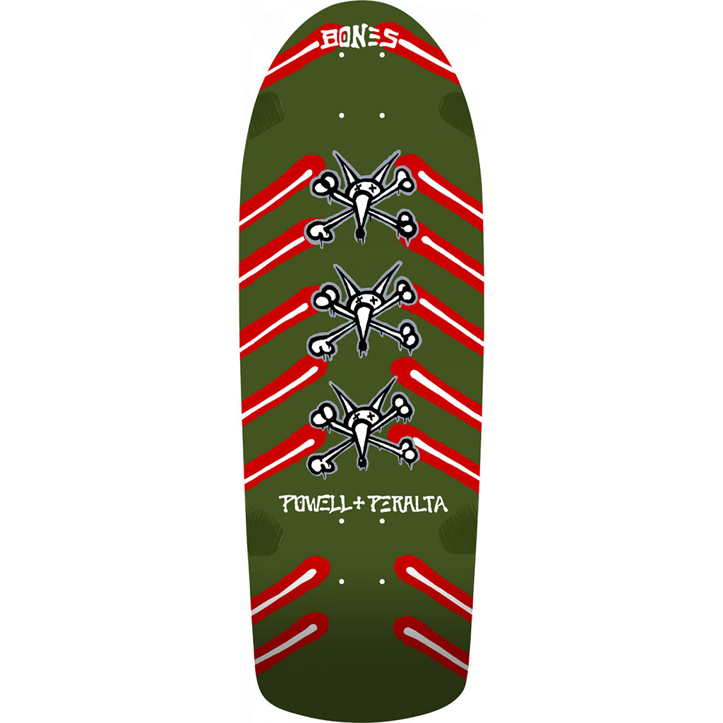 Powell Peralta Reissue OG Rat Bones Skateboard 10x30" Deck  - Olive/Green - Seaside Surf Shop 