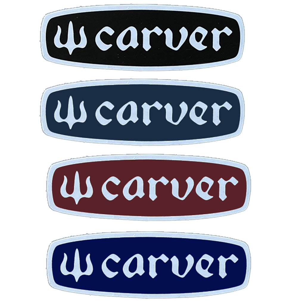 Carver Skateboards Logo Text Sticker - 4x1.5&quot; - Seaside Surf Shop 