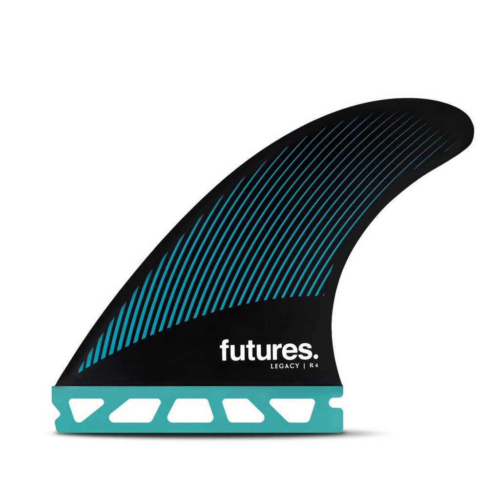 Futures Fins - R4 HC Legacy Series Tri Fins - Teal/Black - Seaside Surf Shop 
