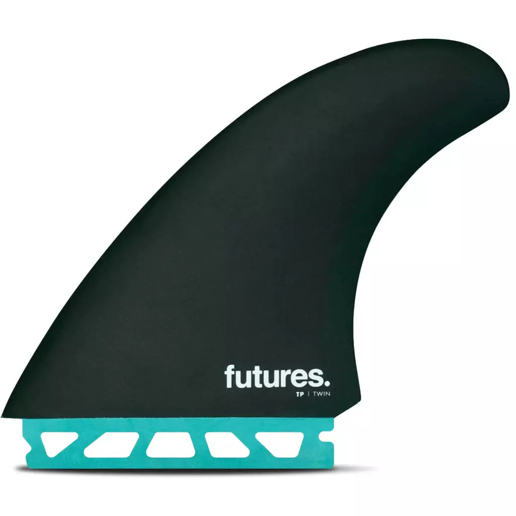Futures Fins - T Patterson HC Twin plus One Set - Black/Teal - Seaside Surf Shop 