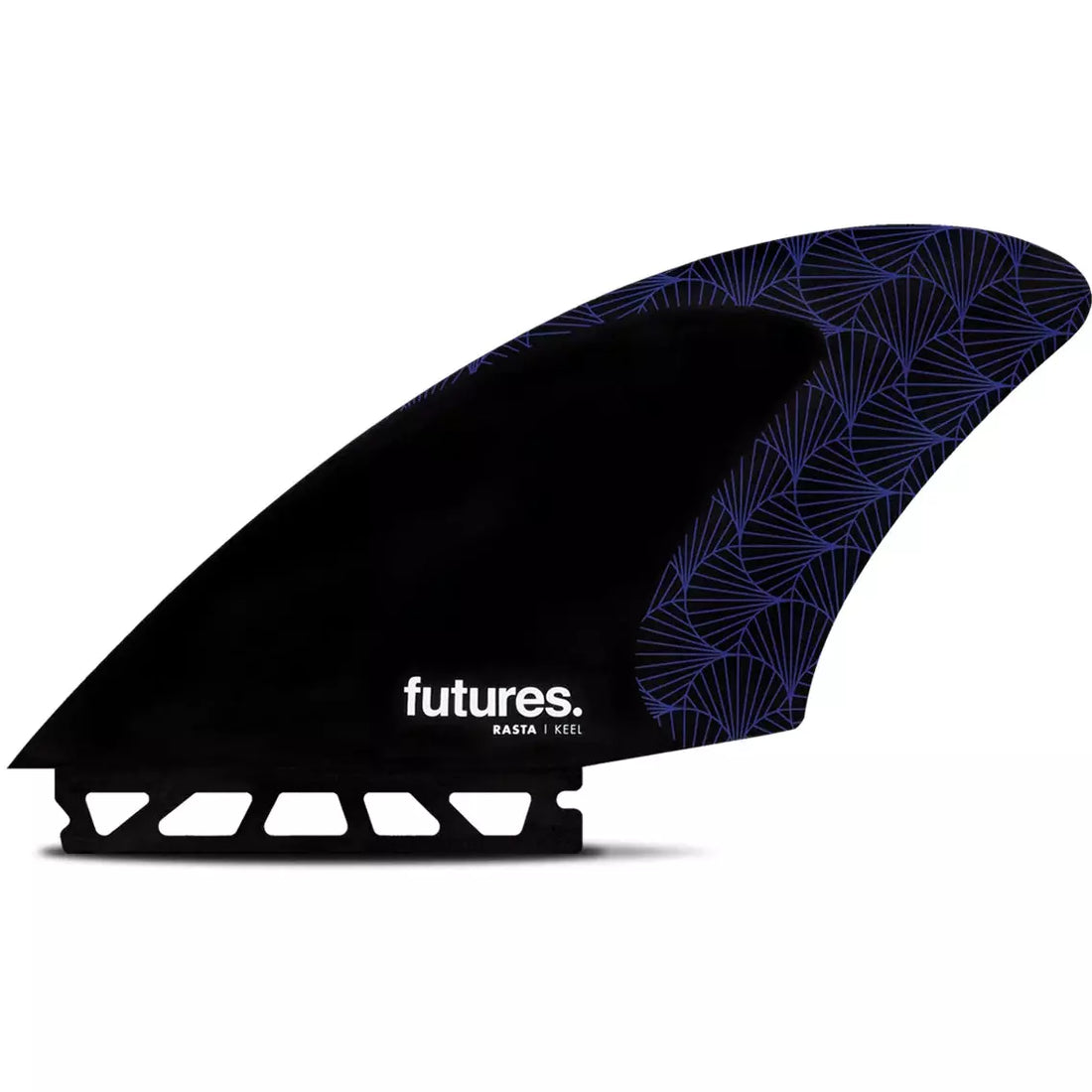 Futures Fins - Rasta HC Keel Twin Set - Black/Purple - Seaside Surf Shop 
