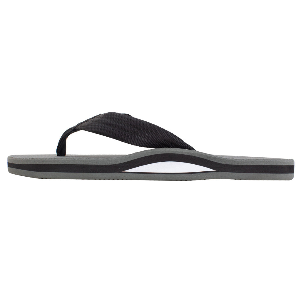 Rainbow Sandals Mens Classic Rubber Single Layer - Black/Grey - Seaside Surf Shop 