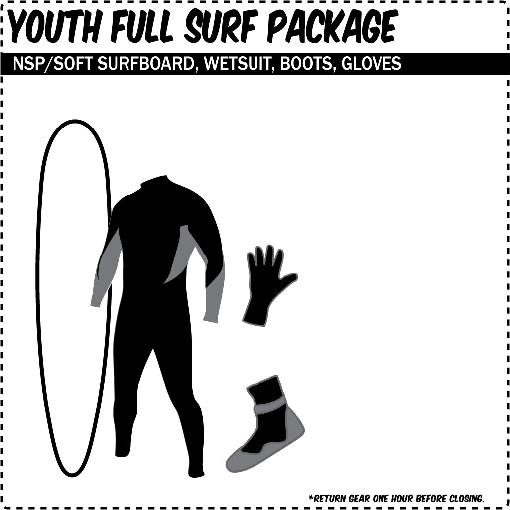 Youth Full Surf Rental Package - Seaside Surf Shop 