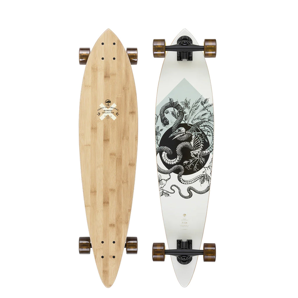 Arbor Skateboards Artist Fish Bamboo Complete - 37" - Seaside Surf Shop 