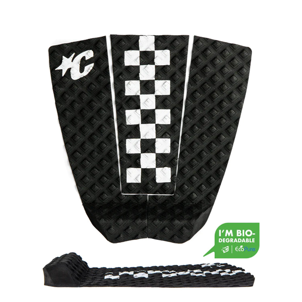 Creatures Jack Freestone Lite Pin Tail Traction Pad - Black White Chex Eco