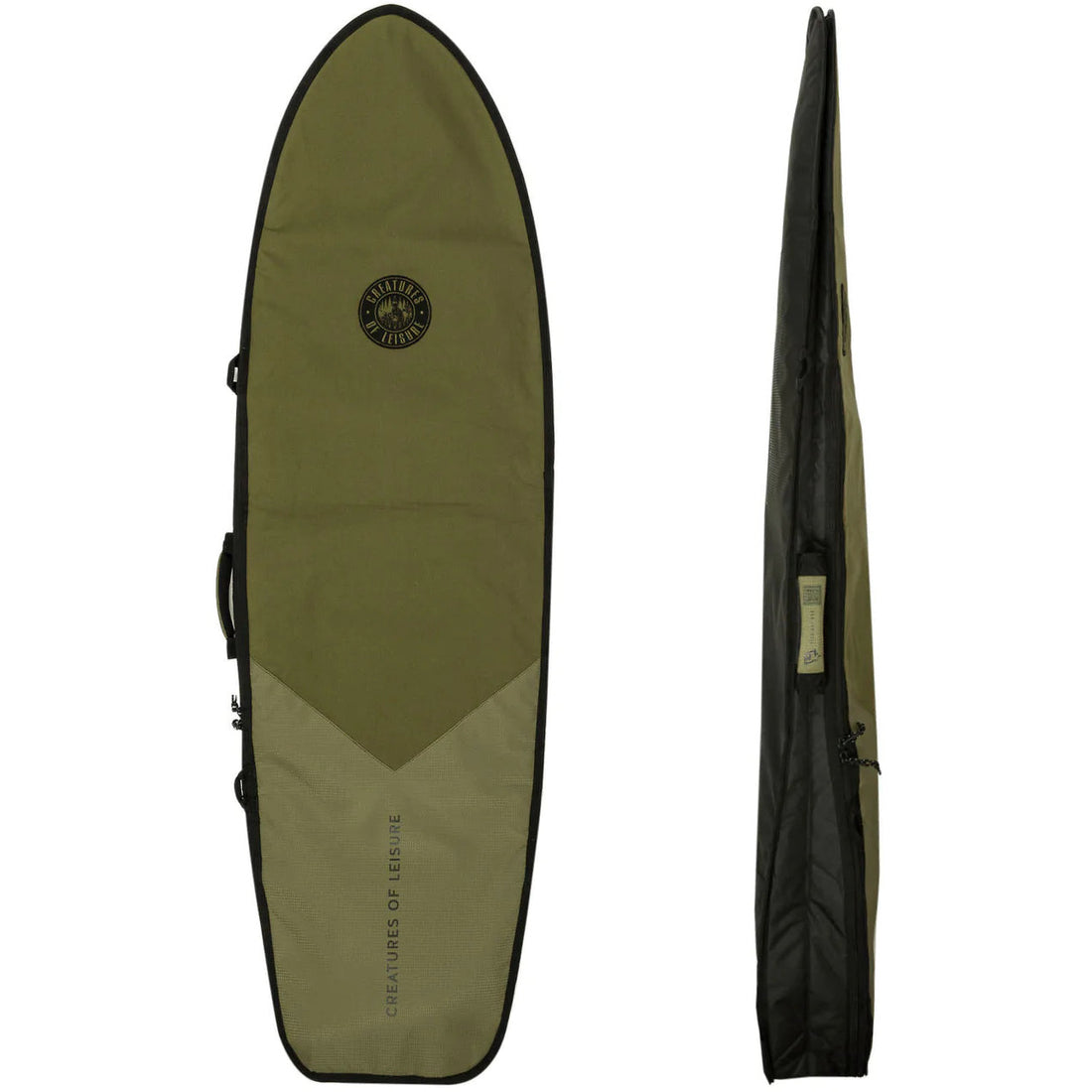 Creatures of Leisure Hardware Fish Day Use Surfboard Bag - 22/Military Black