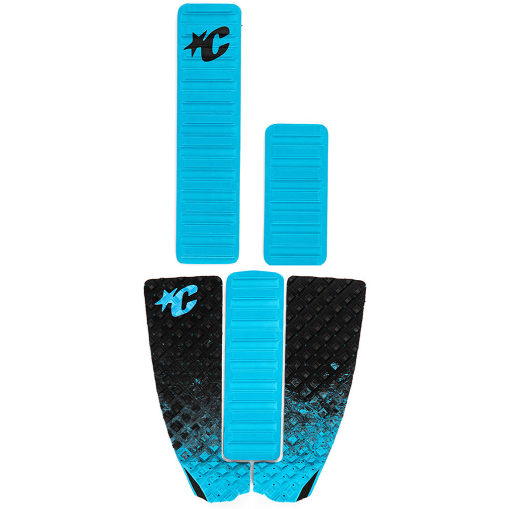 Creatures of Leisure Skimboard Traction Pad and Arch - Black Fade Cyan - Seaside Surf Shop 