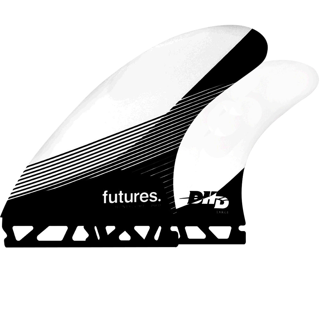 Futures Fins - DHD Honey Comb Tri Fin Set - Large - White/Black - Seaside Surf Shop 