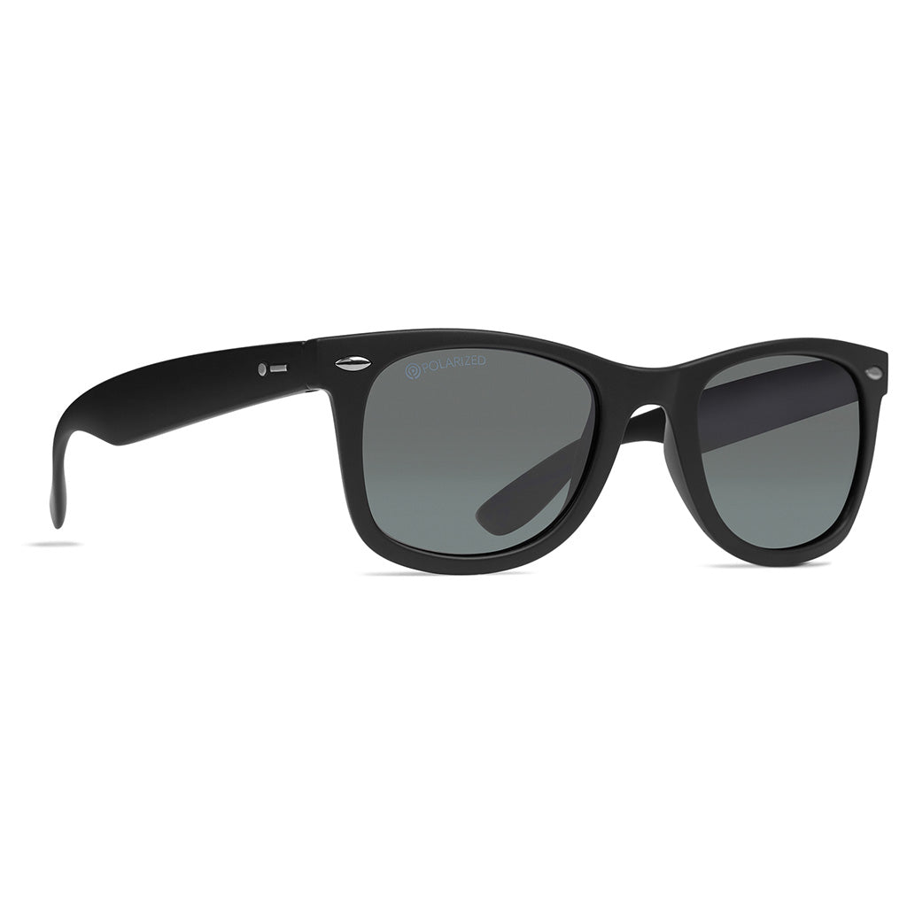 Dot Dash Plimsoul Sunglasses - Black Satin/Gray Polarized