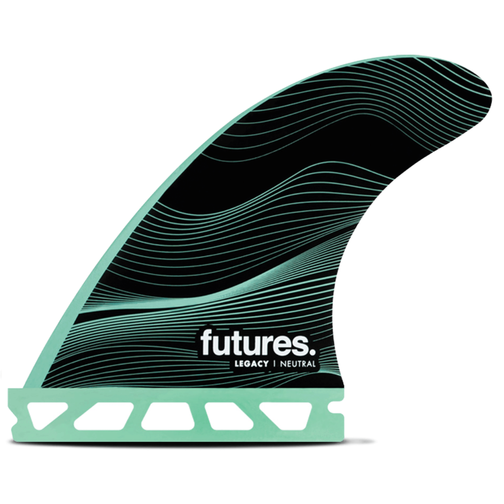 Futures Fins - F4 Legacy Neutral Small Thruster Fin Set - Green - Seaside Surf Shop 
