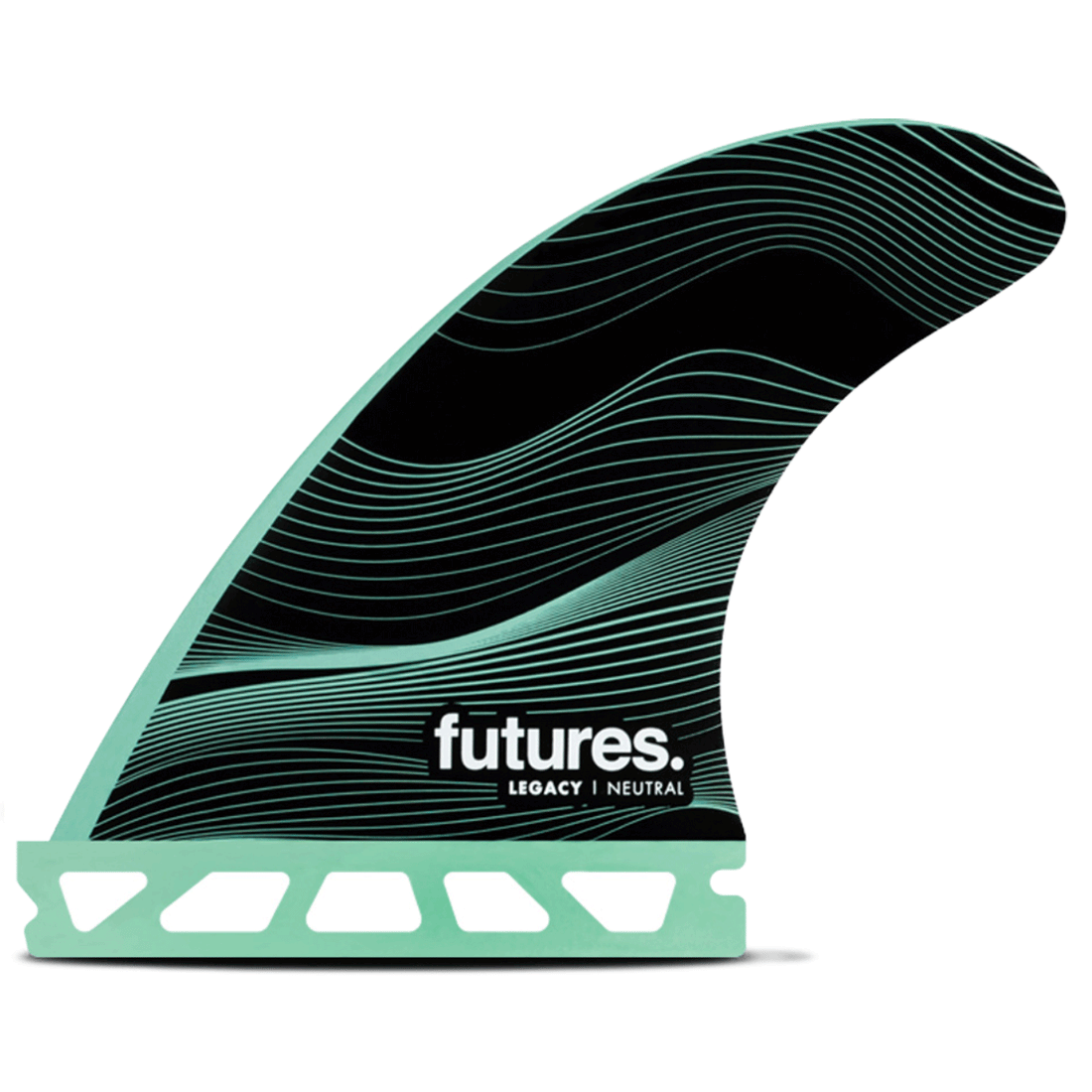 Futures Fins - F4 Legacy Neutral Small Thruster Fin Set - Green - Seaside Surf Shop 