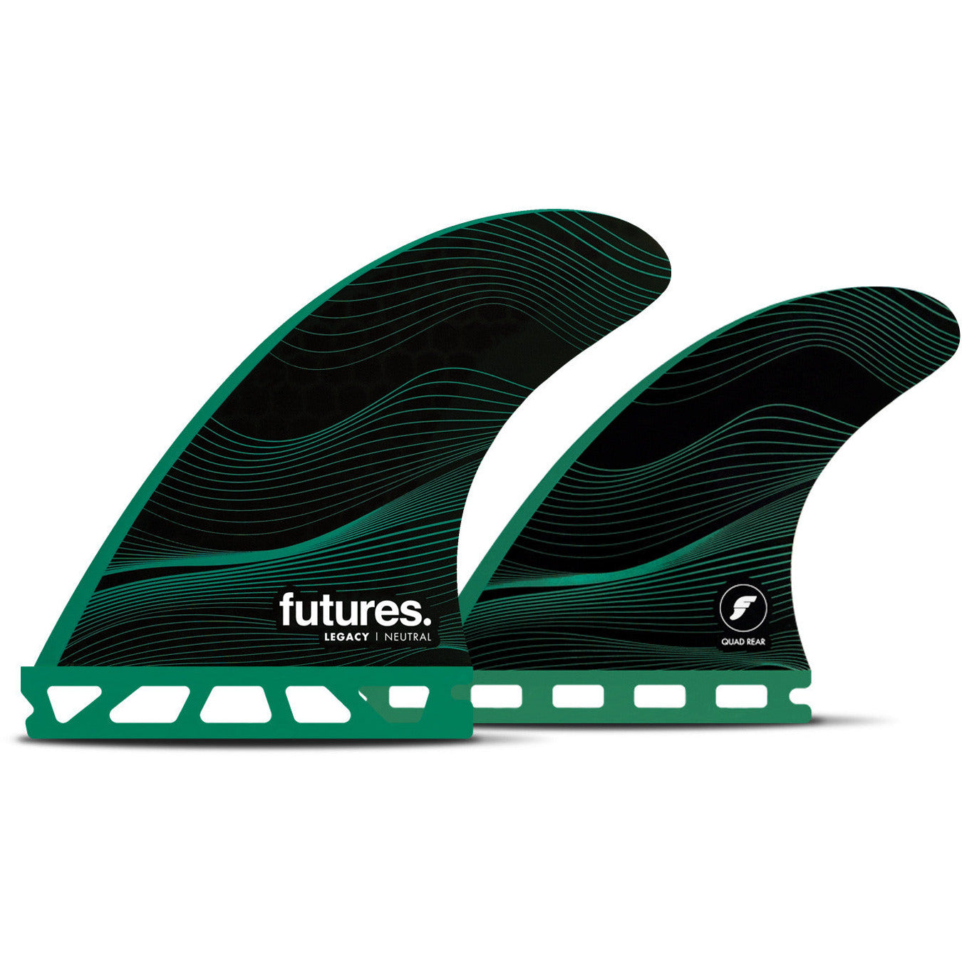 Futures Fins - F4 HC Small Quad Fin Set - Green - Seaside Surf Shop 