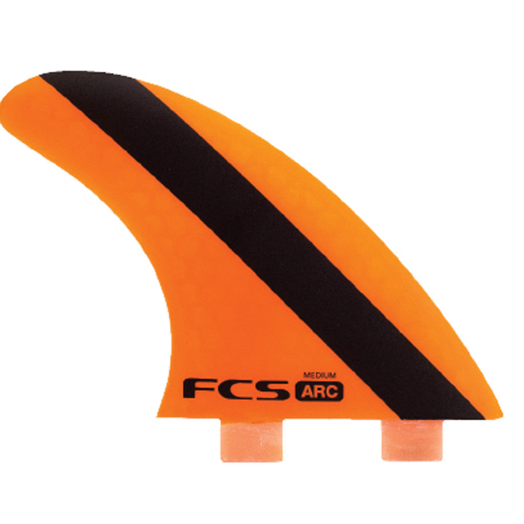 FCS Arc PC Medium Tri Fin Set - Orange - Seaside Surf Shop 