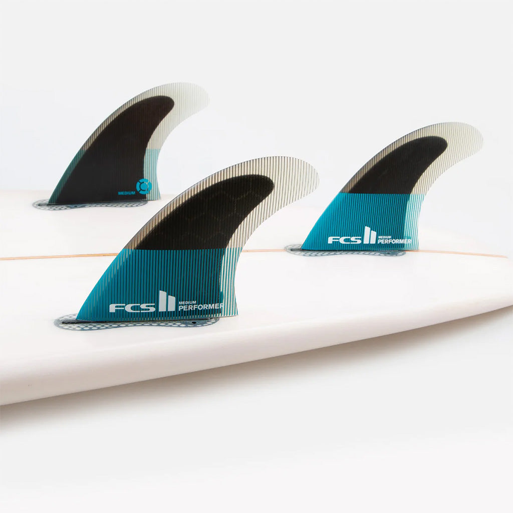 FCS II Performer PC Teal/Black Tri Fins - X Large