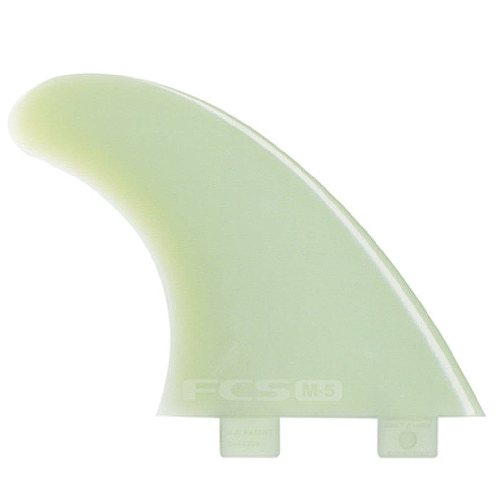 FCS M-5 Natural Glass Flex Tri Fin Set - Medium