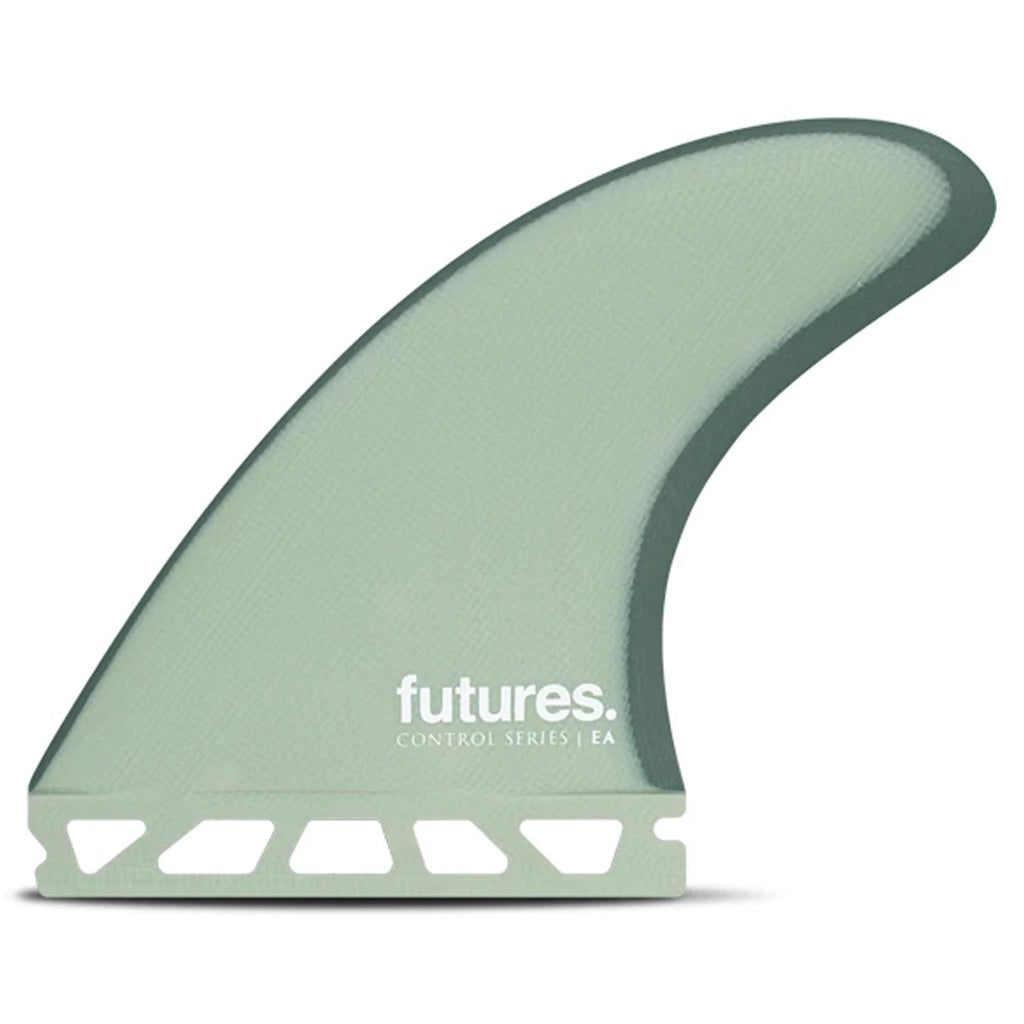 Futures Fins - EA Control Series Fiberglass Medium Thruster Fins - Agua - Seaside Surf Shop 