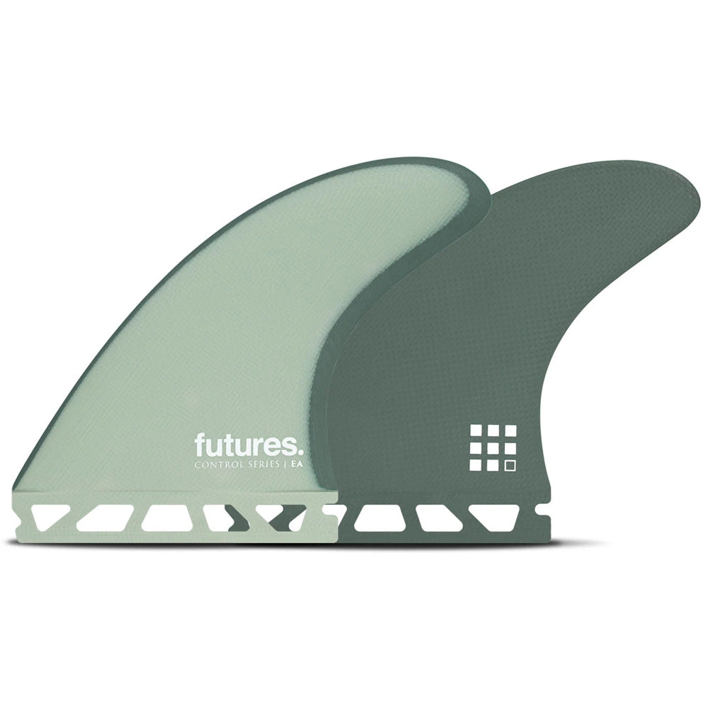 Futures Fins - EA Control Series Fiberglass Medium Thruster Fins - Agua - Seaside Surf Shop 