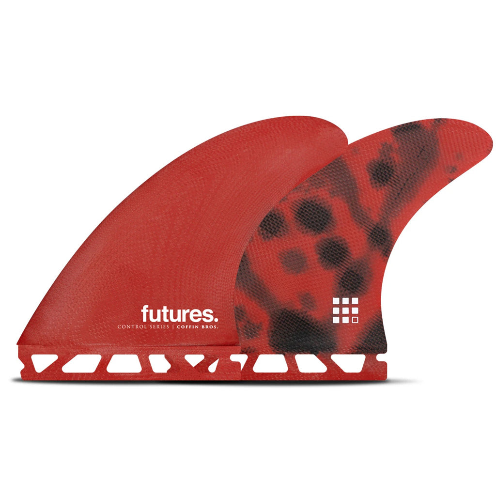 Futures Fins - Coffin Bros Fiberglass Tri Fin - Red/Black