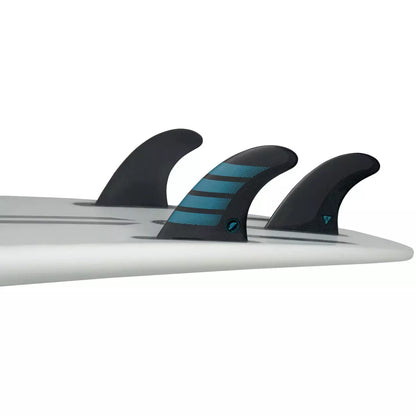 Futures Fins - F4 Alpha Small Thruster Fin Set - Carbon/Aqua