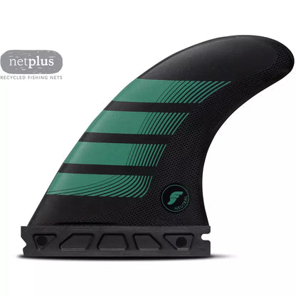 Futures Fins - F6 Alpha Medium Thruster Fin Set - Carbon/Teal