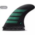 Futures Fins - F6 Alpha Medium Thruster Fin Set - Carbon/Teal