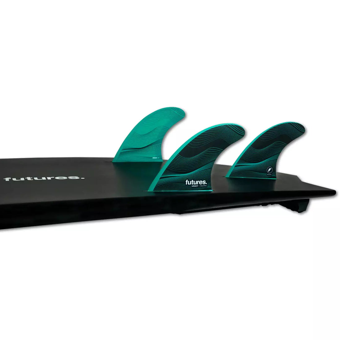 Futures Fins - F6 Legacy Neutral Medium Thruster Fin Set - Green