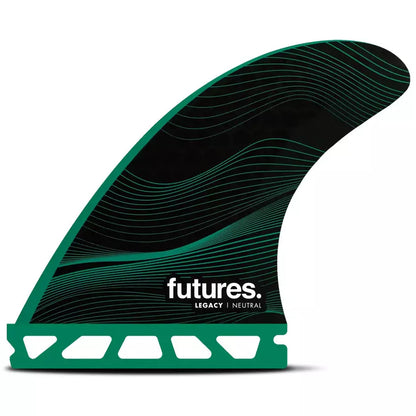 Futures Fins - F6 Legacy Neutral Medium Thruster Fin Set - Green