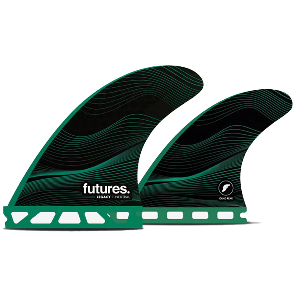 Futures Fins - F8 Legacy Neutral HC Large Quad Fin Set - Green