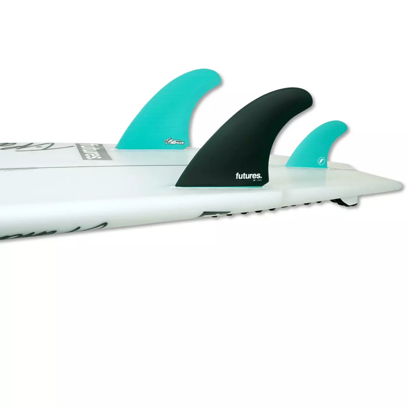 Futures Fins - T Patterson HC Twin plus One Set - Black/Teal