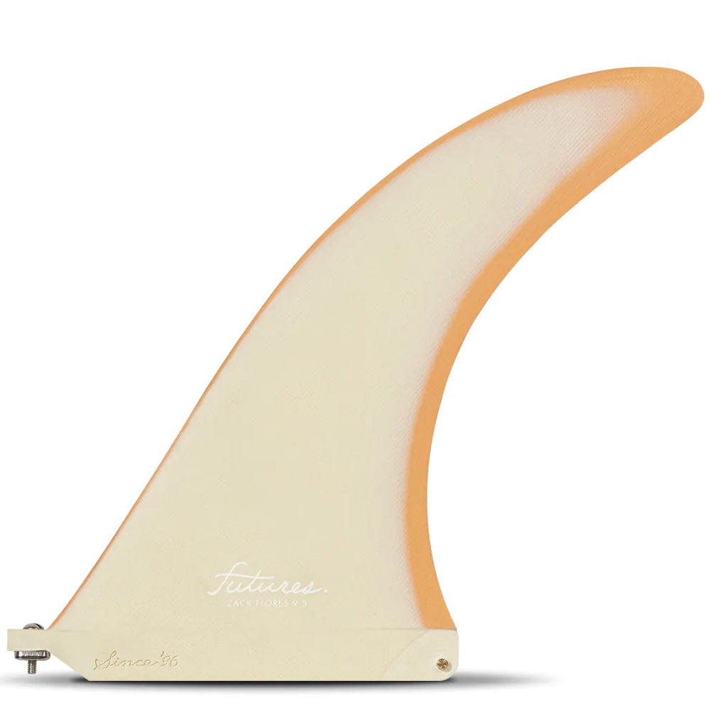 Futures Fins - Zack Flores 9.5" Flex Fiberglass Longboard Fin - Orange Cream